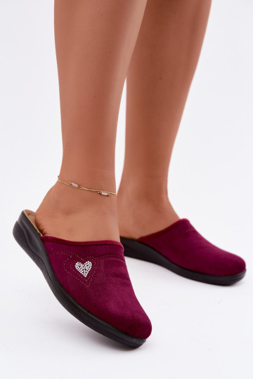 Pantoletten in Bordeauxfarbe Inblu CF000052 2