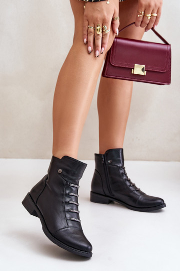 sich Zuarm laufen Damenstiefel mit breiten Absätzen schZuarze Farbe Labise