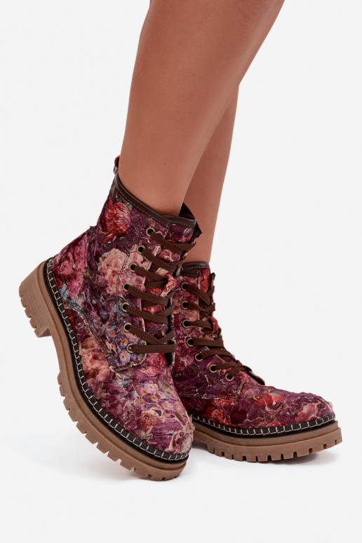 Muster Damen Stiefeletten in Bordeaux Artiker 57C1055