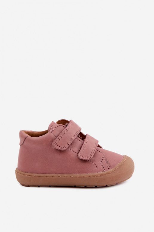 Dunkelrosa Kinderlederschuhe Barefoot Froddo G2130328-6