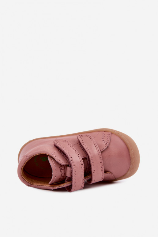 Dunkelrosa Kinderlederschuhe Barefoot Froddo G2130328-6