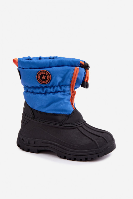 Blau-schwarze Kinder-Schneestiefel Big Star SS374032