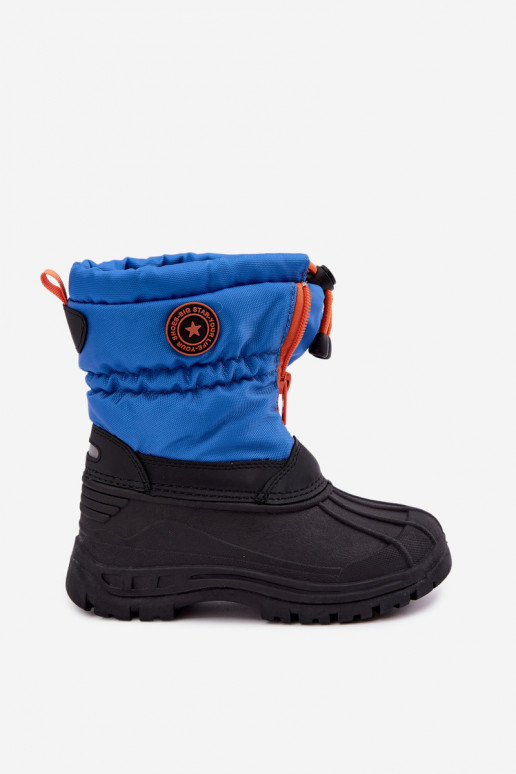 Blau-schwarze Kinder-Schneestiefel Big Star SS374032