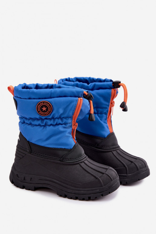 Blau-schwarze Kinder-Schneestiefel Big Star SS374032