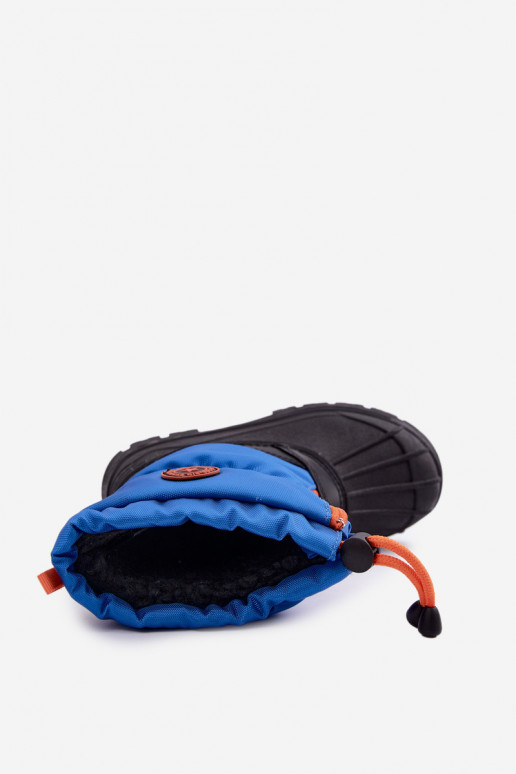 Blau-schwarze Kinder-Schneestiefel Big Star SS374032