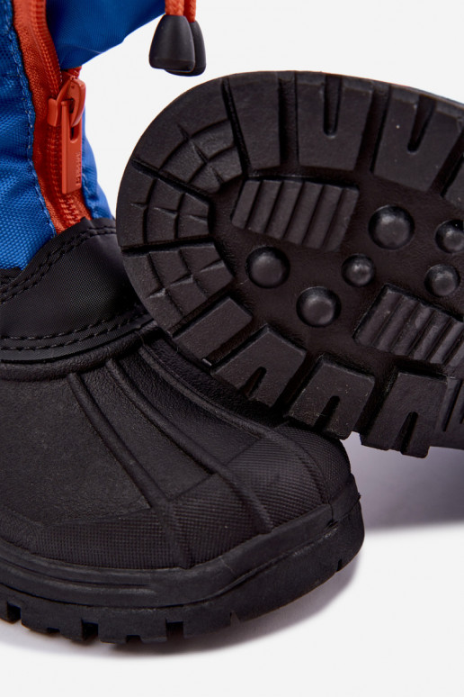Blau-schwarze Kinder-Schneestiefel Big Star SS374032