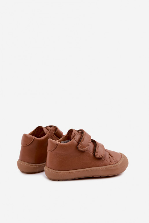 Braune Kinderlederschuhe Barefoot Froddo G2130328-2