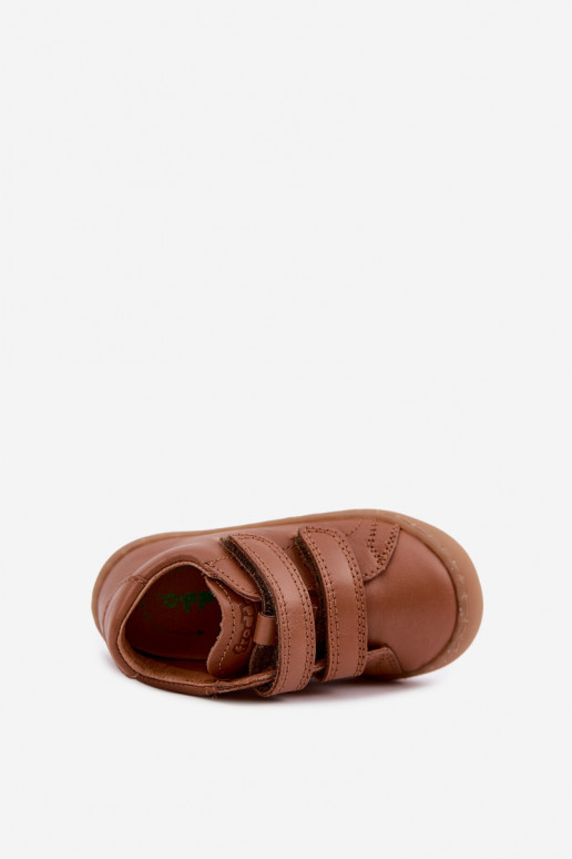 Braune Kinderlederschuhe Barefoot Froddo G2130328-2