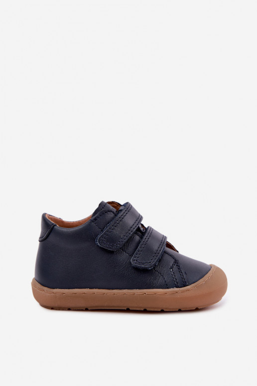 Dunkelblaue Kinderlederschuhe Barefoot Froddo G2130328