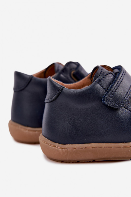 Dunkelblaue Kinderlederschuhe Barefoot Froddo G2130328
