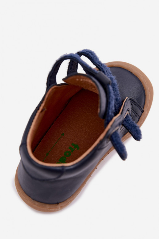 Dunkelblaue Kinderlederschuhe Barefoot Froddo G2130328