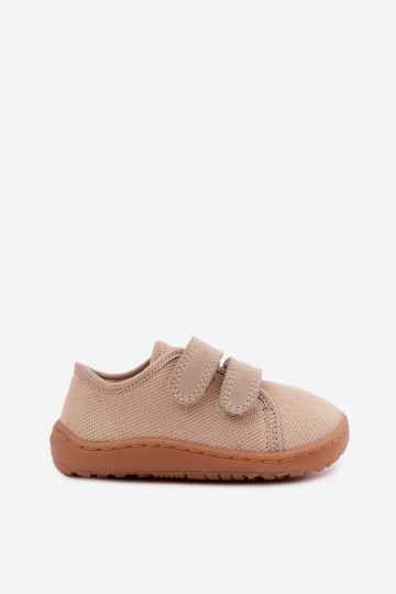 Sandfarbene Kinderslipper Barefoot Froddo Canvas G1700440-22 2