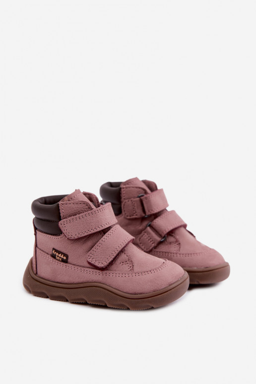 Rosa Kinderlederschuhe Barefoot Froddo G2110150-5
