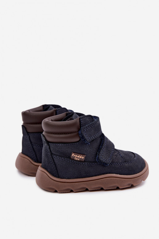 Dunkelblaue Kinderlederschuhe Barefoot Froddo G2110150