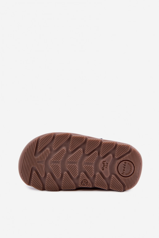 Dunkelblaue Kinderlederschuhe Barefoot Froddo G2110150