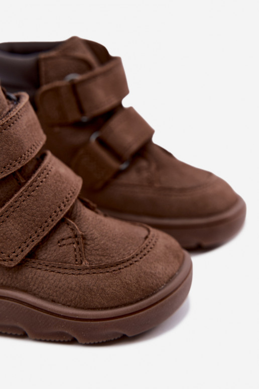 Braune Kinderlederschuhe Barefoot Froddo G2110150-13