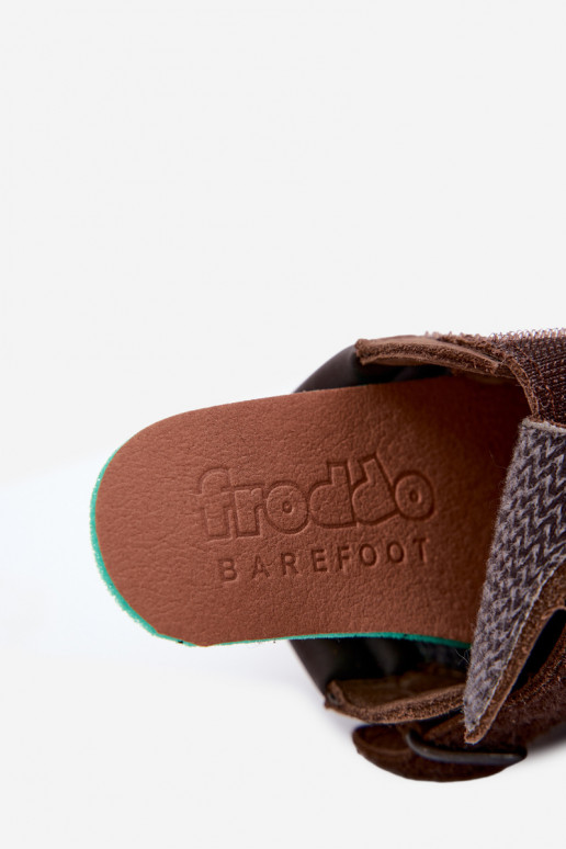 Braune Kinderlederschuhe Barefoot Froddo G2110150-13