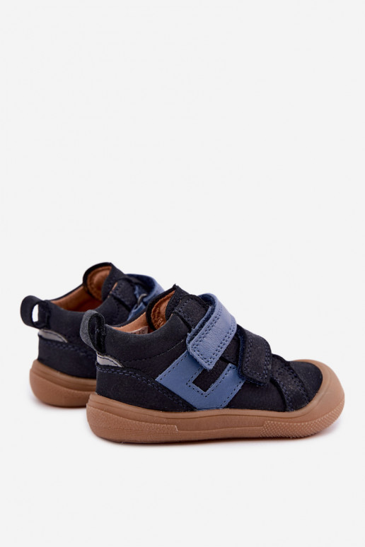 Dunkelblaue Kinderlederschuhe Barefoot Froddo G2130380