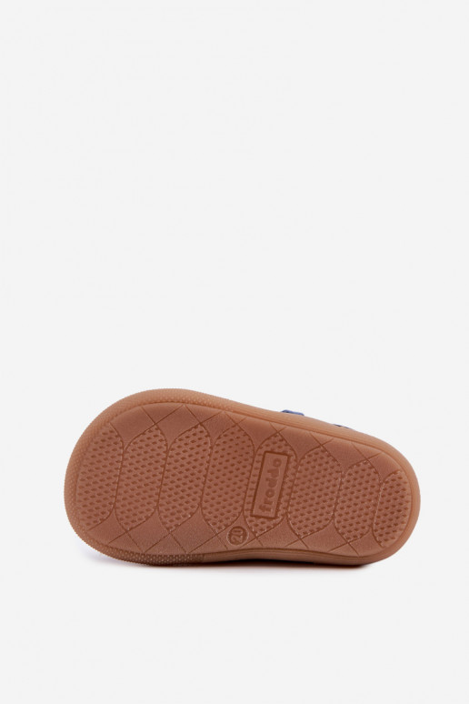 Dunkelblaue Kinderlederschuhe Barefoot Froddo G2130380