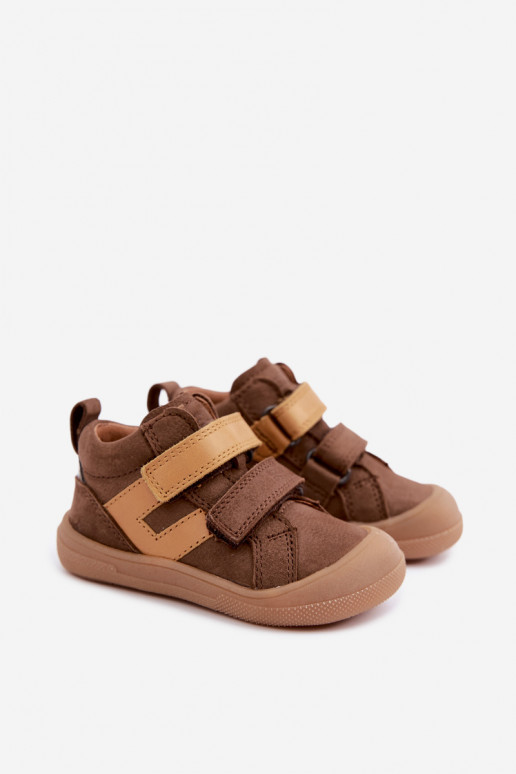 Braune Kinderlederschuhe Barefoot Froddo G2130380-2