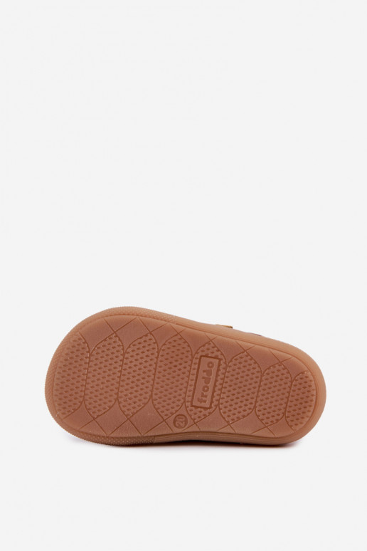 Braune Kinderlederschuhe Barefoot Froddo G2130380-2