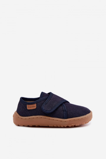 Kinderhausschuhe für Jungen mit Klettverschlüssen Barefoot Froddo G1700438 in Dunkelblau 2