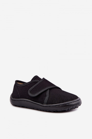 Kinderhausschuhe für Jungen mit Klettverschlüssen Barefoot Froddo G1700438-15 in Schwarz