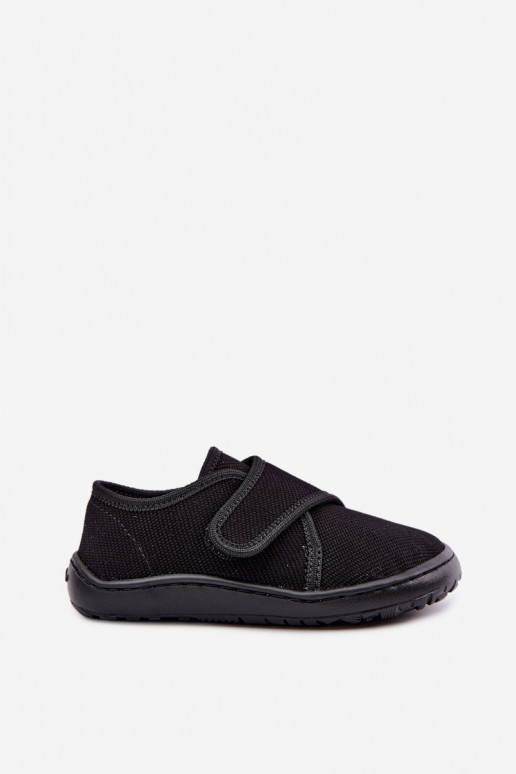 Kinderhausschuhe für Jungen mit Klettverschlüssen Barefoot Froddo G1700438-15 in Schwarz