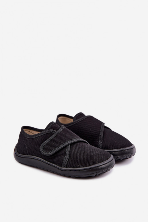 Kinderhausschuhe für Jungen mit Klettverschlüssen Barefoot Froddo G1700438-15 in Schwarz