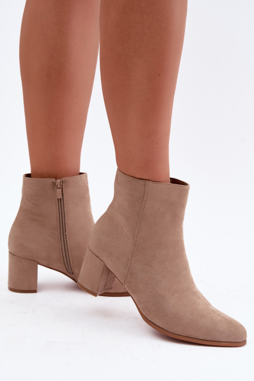 sich Zuarm laufen Damenstiefel mit Absätzen Beige Brella