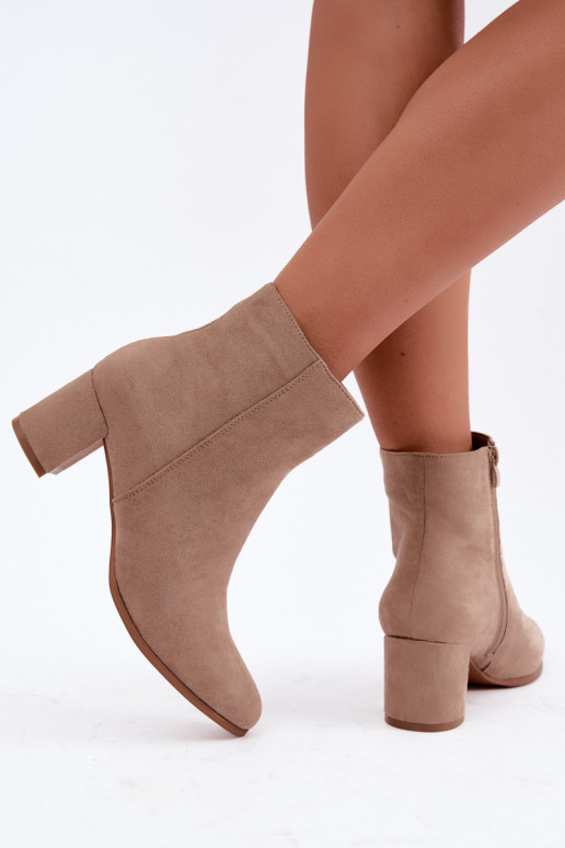 sich Zuarm laufen Damenstiefel mit Absätzen Beige Brella