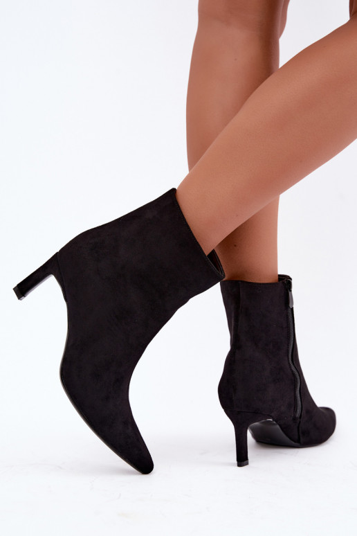 sich Zuarm laufen Damenstiefel mit dünnen Absätzen schZuarze Farbe Carlia