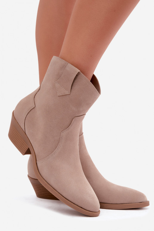 Haut INildlederschuhe CoZuboy-Stil mit Absätzen Beige Daliae