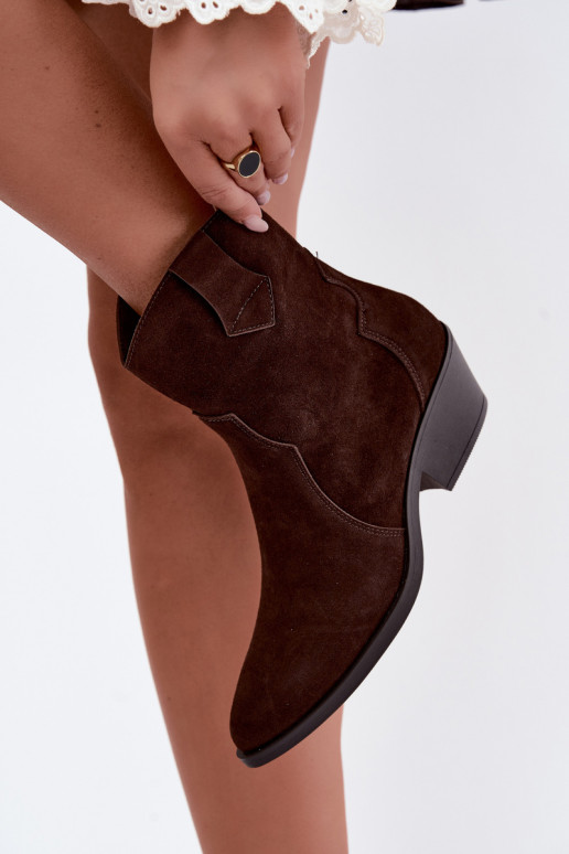 Haut INildlederschuhe CoZuboy-Stil mit Absätzen CzekoladoZue Daliae