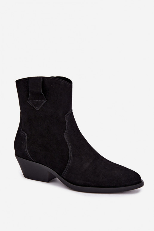 Haut INildlederschuhe CoZuboy-Stil mit Absätzen schZuarze Farbe Daliae