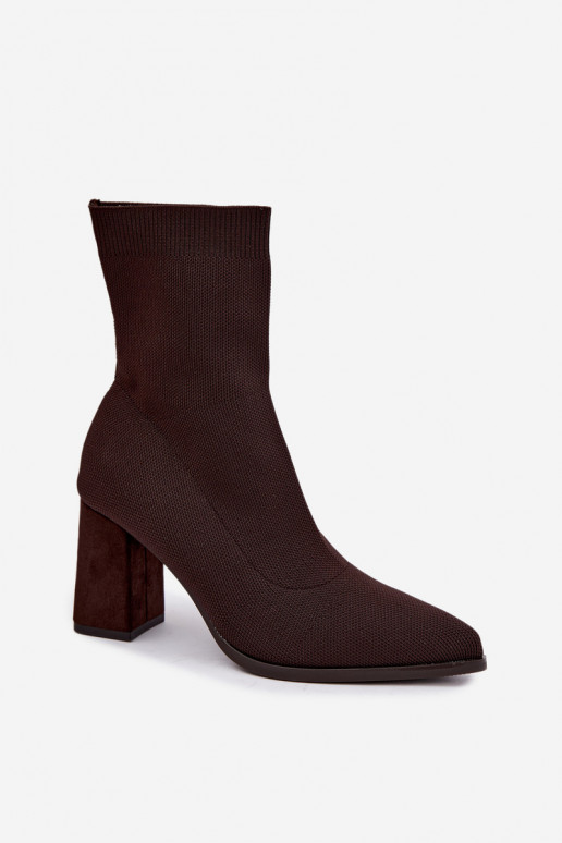 Warmes Damen-Stiefeletten im Slipper-Modell in brauner Farbe Tai turiressa