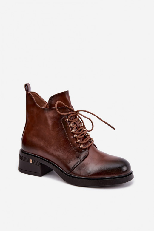 Wärmende Stiefeletten, braun