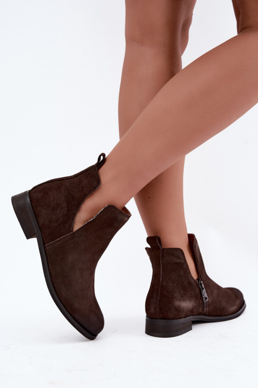 Haut INildlederschuhe Mit Ausschnitten Vinceza 133142 CzekoladoZue