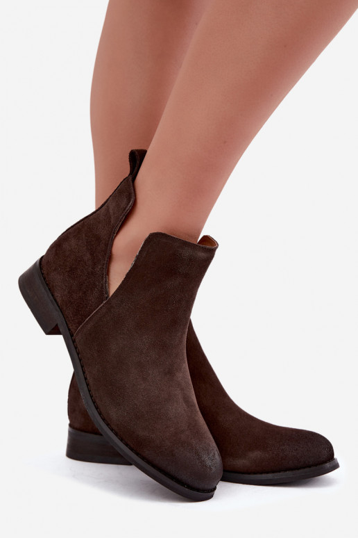 Haut INildlederschuhe Mit Ausschnitten Vinceza 133142 CzekoladoZue