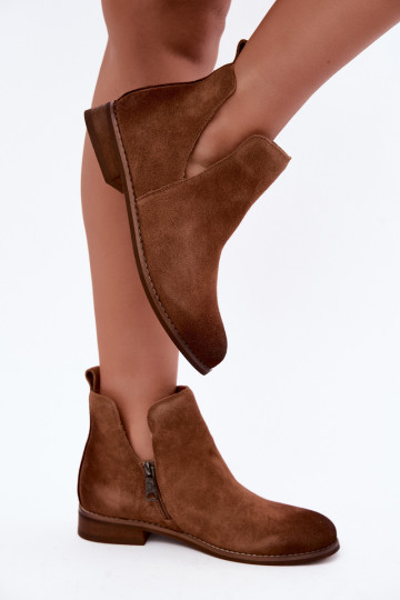 Haut INildlederschuhe Mit Ausschnitten Vinceza 133142 braune Farbe