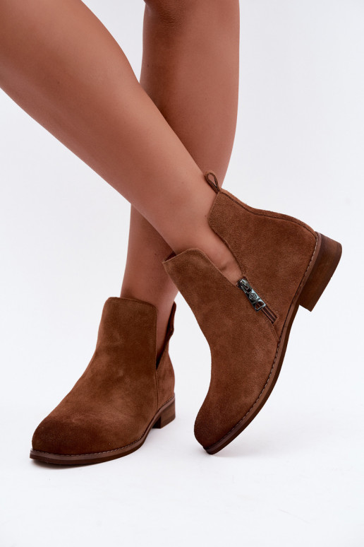 Haut INildlederschuhe Mit Ausschnitten Vinceza 133142 braune Farbe