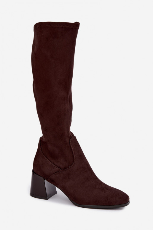 aus INildleder Damenstiefel mit Absätzen Vinceza 58697 CzekoladoZue