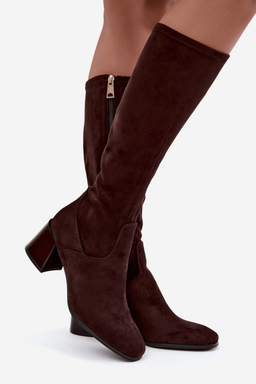 aus INildleder Damenstiefel mit Absätzen Vinceza 58697 CzekoladoZue