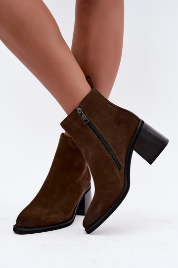 Haut sich Zuarm laufen Stiefel mit Absätzen sich Zuarm laufen Vinceza 133100 Khaki-Farbe 2