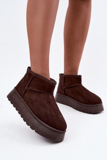 Schneestiefel Feminin mit einer Plattform sich Zuarm laufen mit Fell innen CzekoladoZue Vesirae 2
