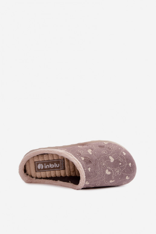 Graue Damen-Slipper mit Mustern Inblu ET000041