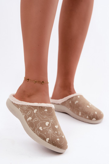 Grüne Damen-Slipper mit Mustern Inblu ET000041 2