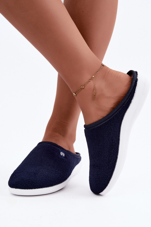 Dunkelblaue Damen-Hausschuhe Inblu EC000102