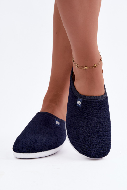 Dunkelblaue Damen-Hausschuhe Inblu EC000102