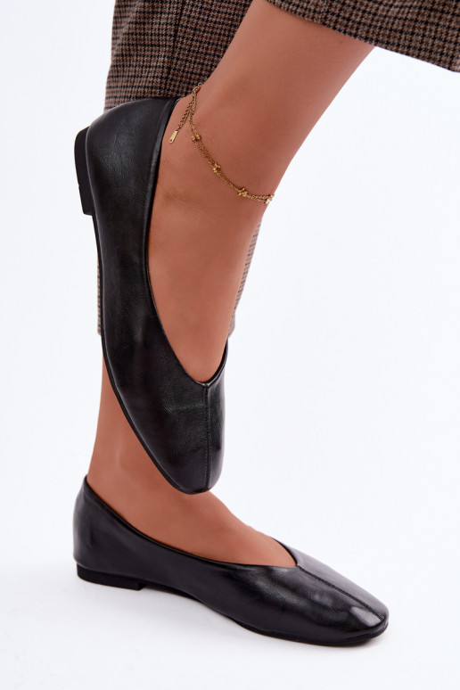Ballerinas mit dekorativem Stick in Schwarz Iralia